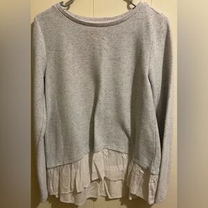 LOFT small knit long sleeves grey Sweater